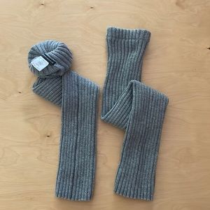Brandy Melville ribbed knit leg warmers gray